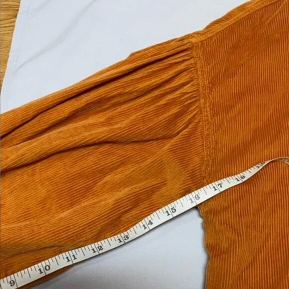 Free People - Jenna Corduroy Trench Coat - Orange - Sz XS - Picture 8 of 10